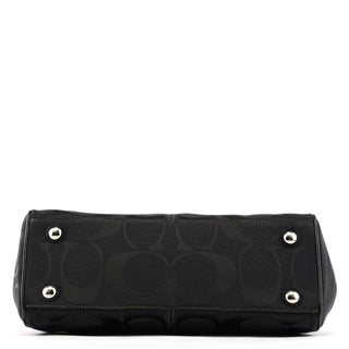 Coach F14415 Black Signature Turnlock Tote Bag