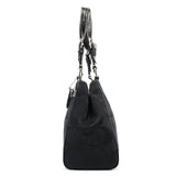 Coach F14415 Black Signature Turnlock Tote Bag