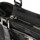 Coach F14415 Black Signature Turnlock Tote Bag