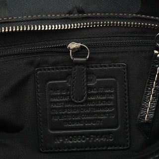 Coach F14415 Black Signature Turnlock Tote Bag