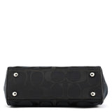 Coach F14415 Black Signature Turnlock Tote Bag