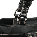 Coach F14415 Black Signature Turnlock Tote Bag