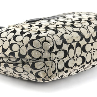 Coach F14691 Grey Black Signature Penelope Hobo Bag