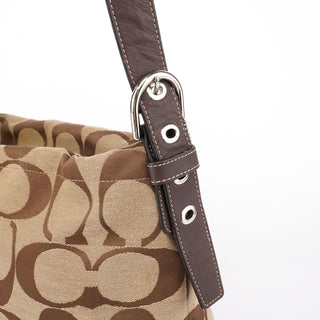 Coach F15067 Beige Signature C Crossbody Bag