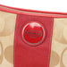 Coach F15111 Beige Red Signature C Hobo Shoulder Bag