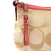 Coach F15111 Beige Red Signature C Hobo Shoulder Bag