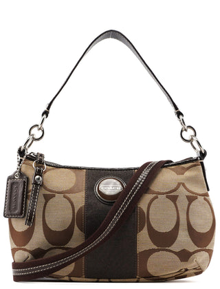 Coach F15111 Beige Signature C 2-Way Shoulder Bag