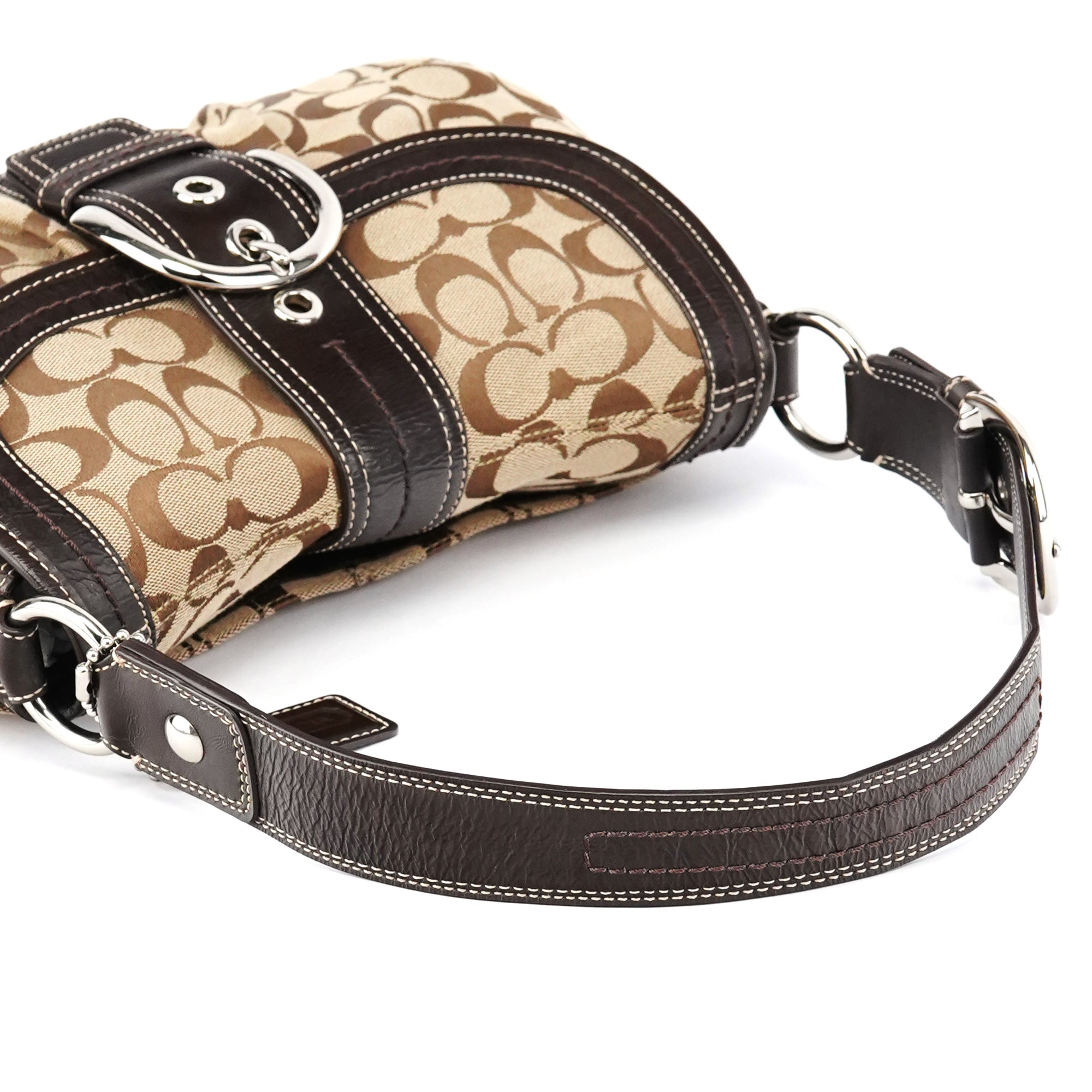Coach F15203 Beige Signature Soho Shoulder Bag