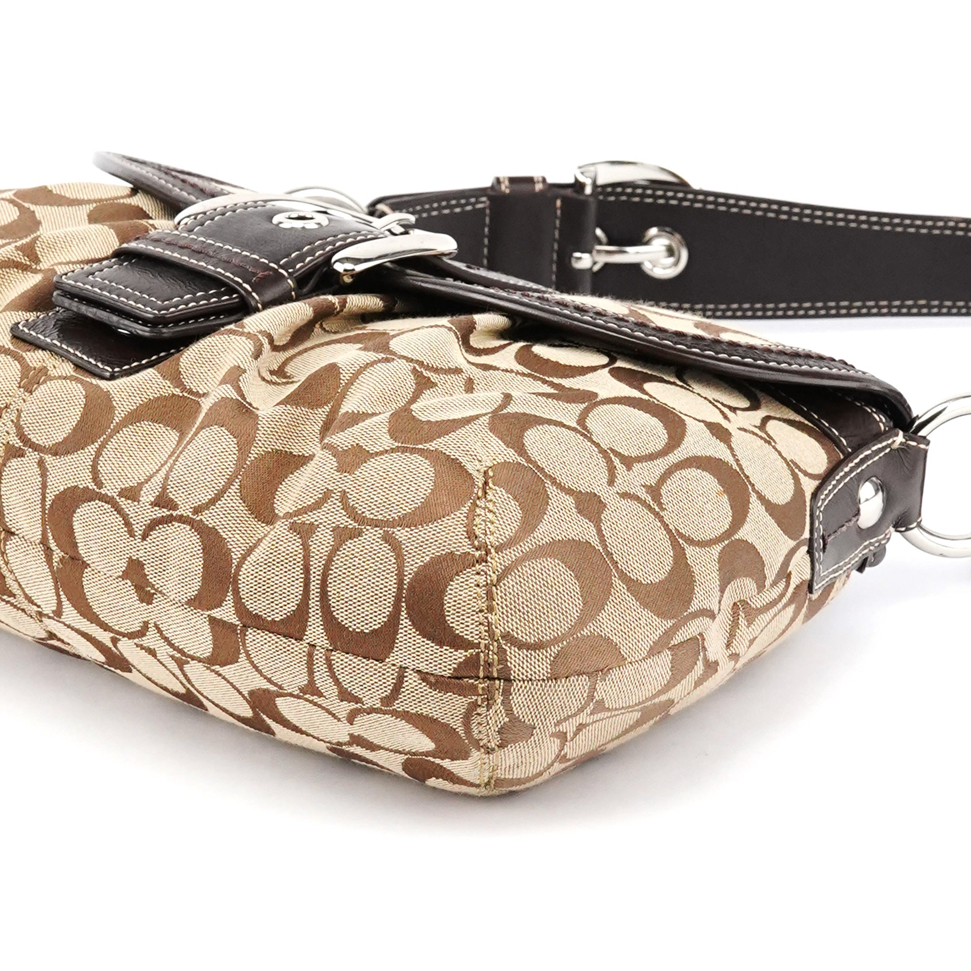 Coach F15203 Beige Signature Soho Shoulder Bag