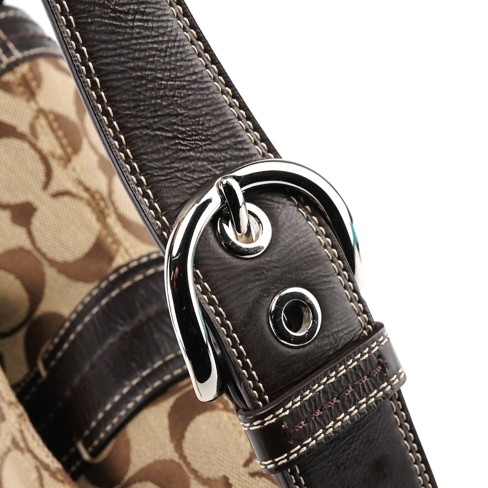 Coach F15203 Beige Signature Soho Shoulder Bag