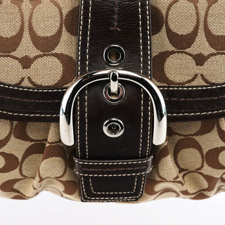 Coach F15203 Beige Signature Soho Shoulder Bag