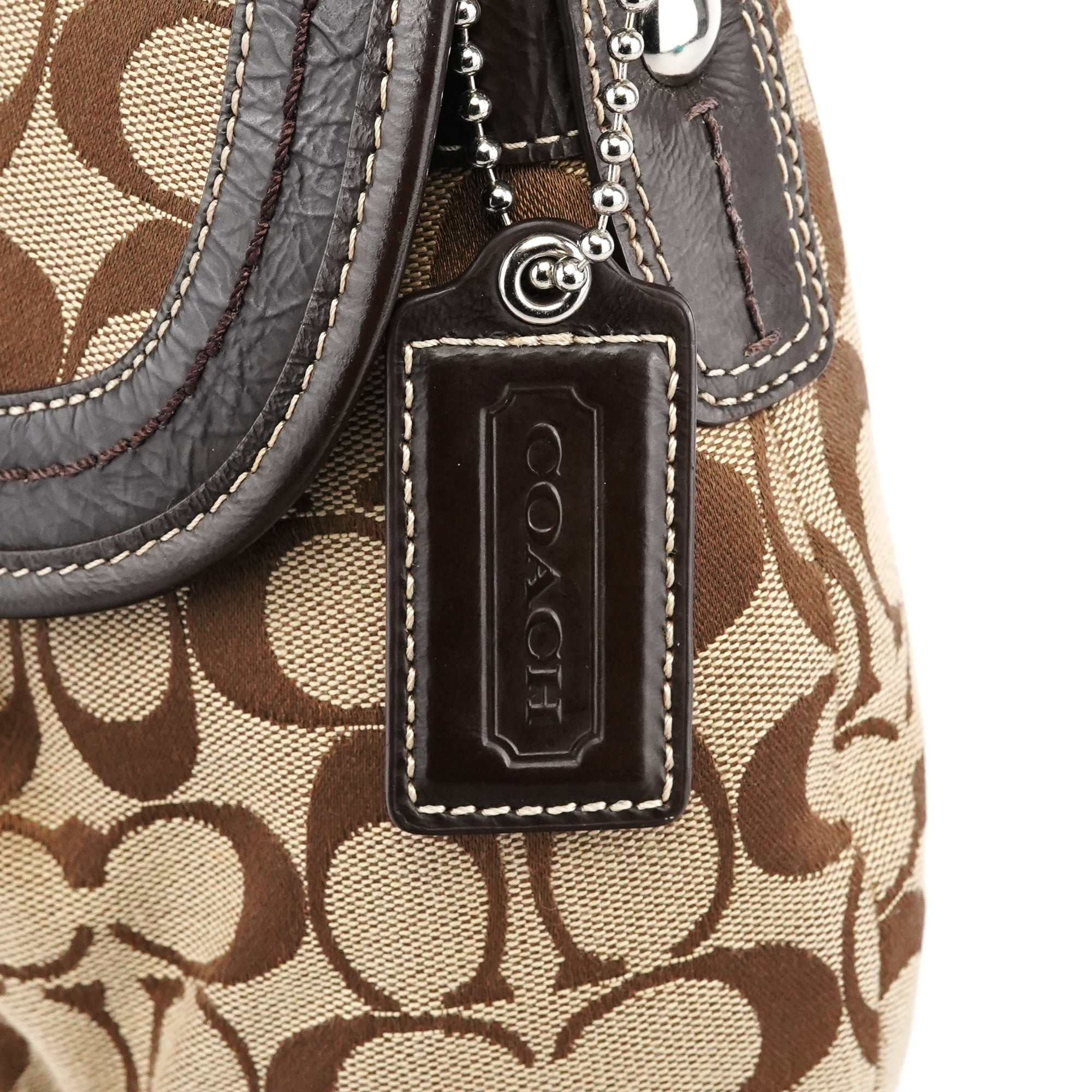 Coach F15203 Beige Signature Soho Shoulder Bag