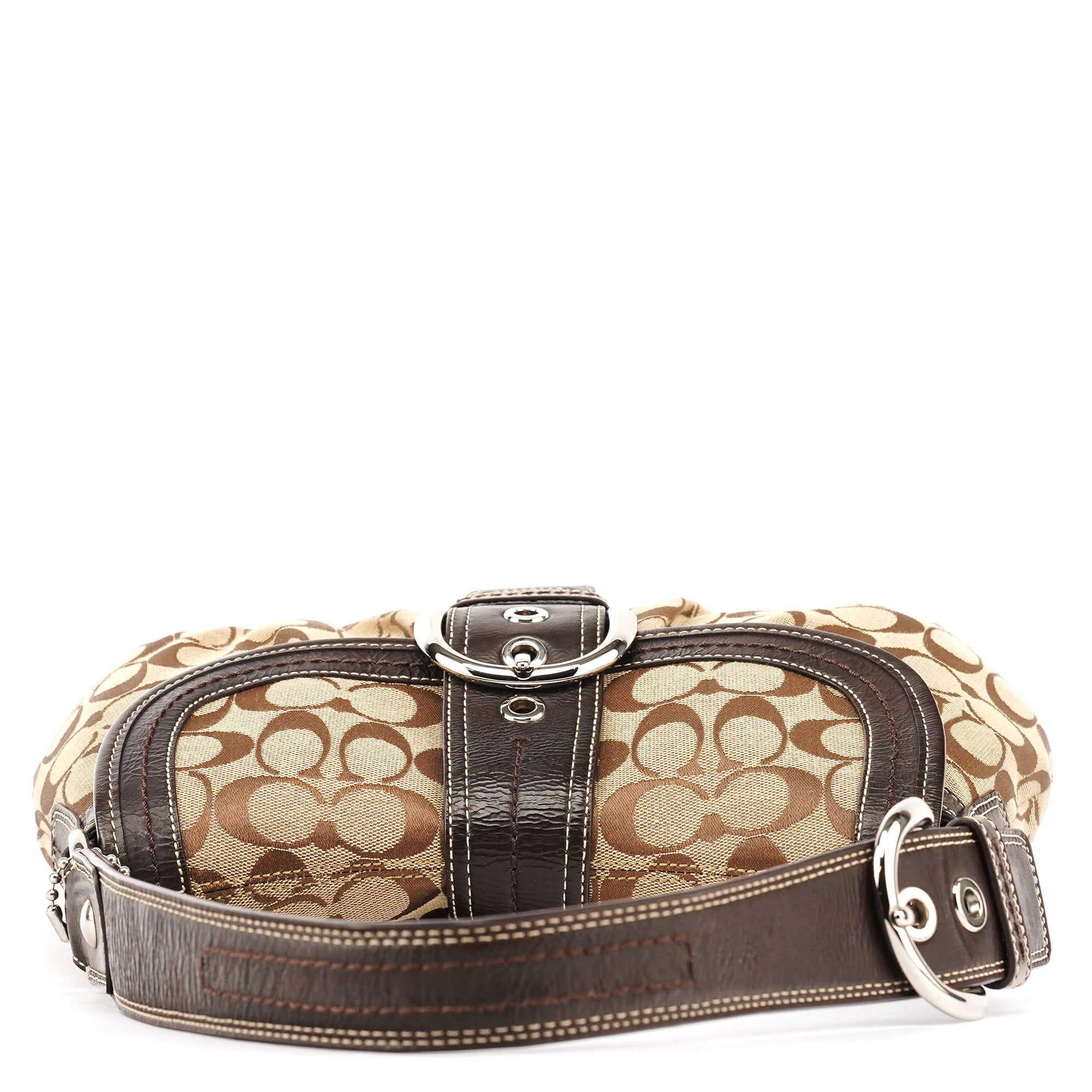 Coach F15203 Beige Signature Soho Shoulder Bag