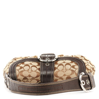 Coach F15203 Beige Signature Soho Shoulder Bag