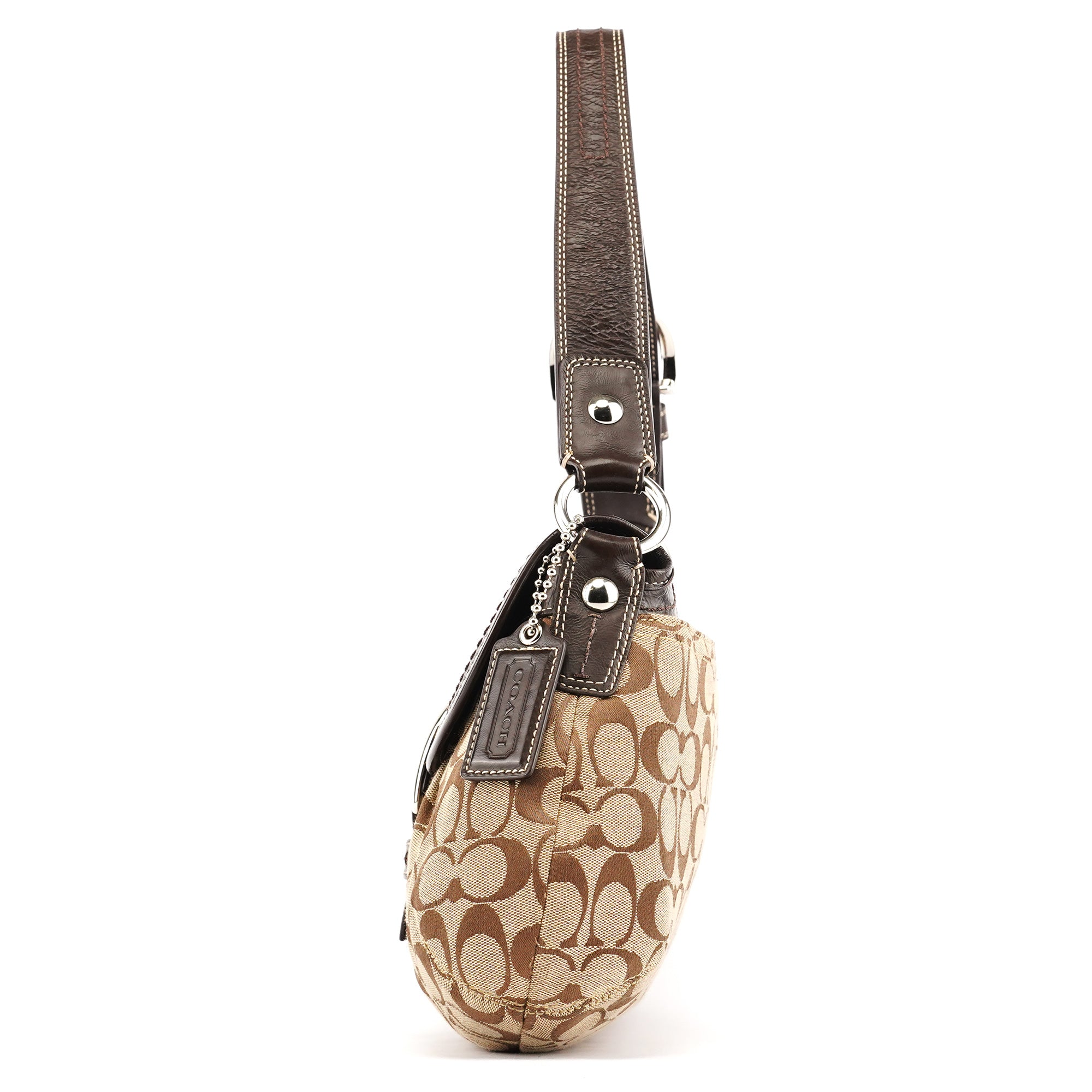 Coach F15203 Beige Signature Soho Shoulder Bag