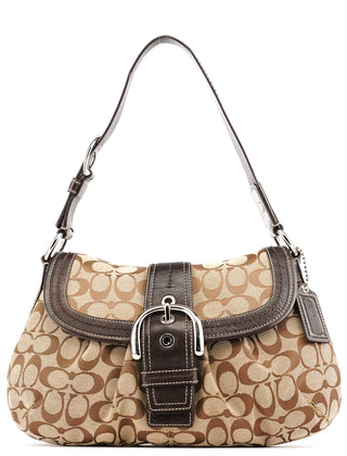 Coach F15203 Beige Signature Soho Shoulder Bag
