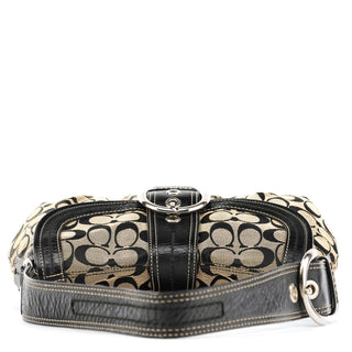 Coach F15203 Grey Black Signature Soho Shoulder Bag