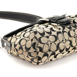 Coach F15203 Grey Black Signature Soho Shoulder Bag