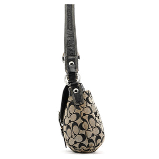 Coach F15203 Grey Black Signature Soho Shoulder Bag