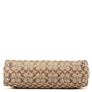 Coach F15534 Beige Brown Signature Canvas Penelope Tote Bag