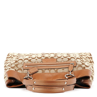 Coach F15534 Beige Brown Signature Canvas Penelope Tote Bag