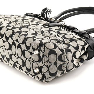 Coach F15665 Grey Black Signature Hampton Tote Bag