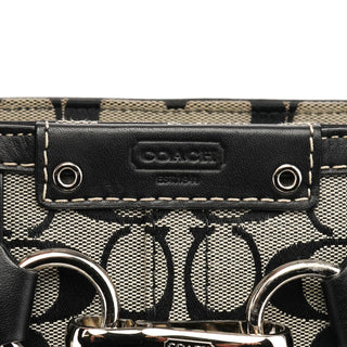 Coach F15665 Grey Black Signature Hamptons Tote Bag
