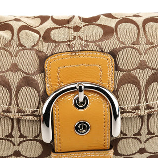 Coach F15668 Beige Signature Soho Shoulder Bag