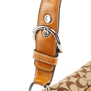 Coach F15668 Beige Signature Soho Shoulder Bag