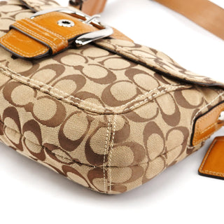 Coach F15668 Beige Signature Soho Shoulder Bag