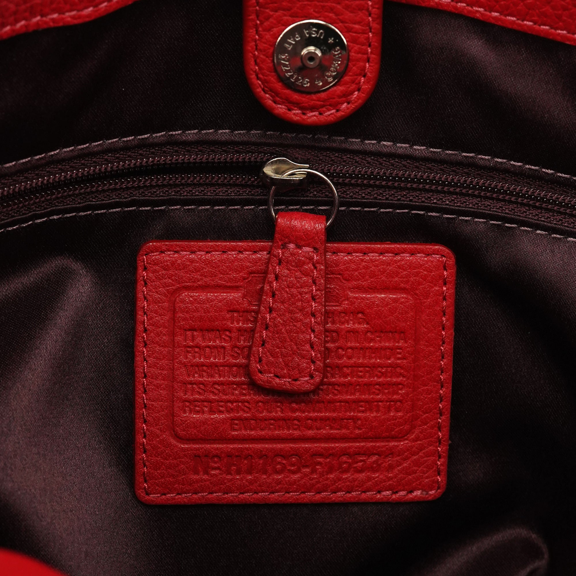 Coach F16531 Penelope shopper van rood generfd leer