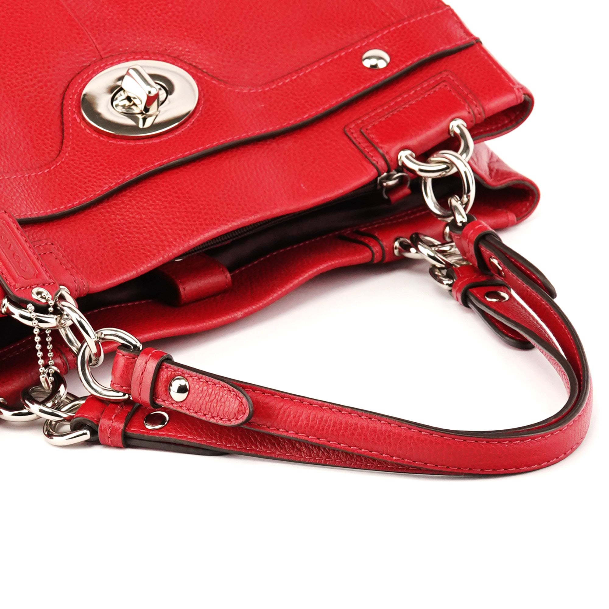 Coach F16531 Penelope shopper van rood generfd leer