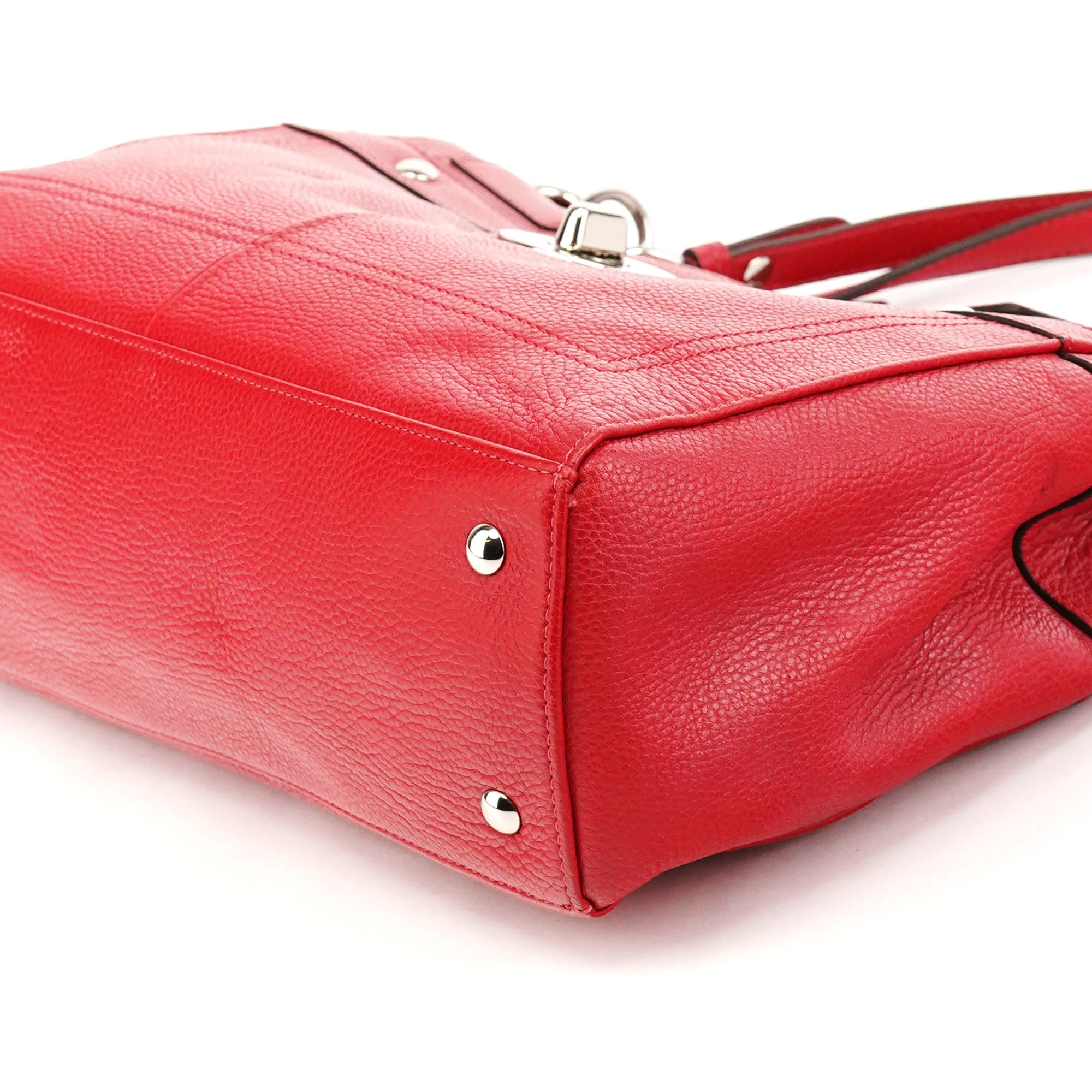 Coach F16531 Penelope shopper van rood generfd leer
