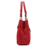 Coach F16531 Penelope shopper van rood generfd leer
