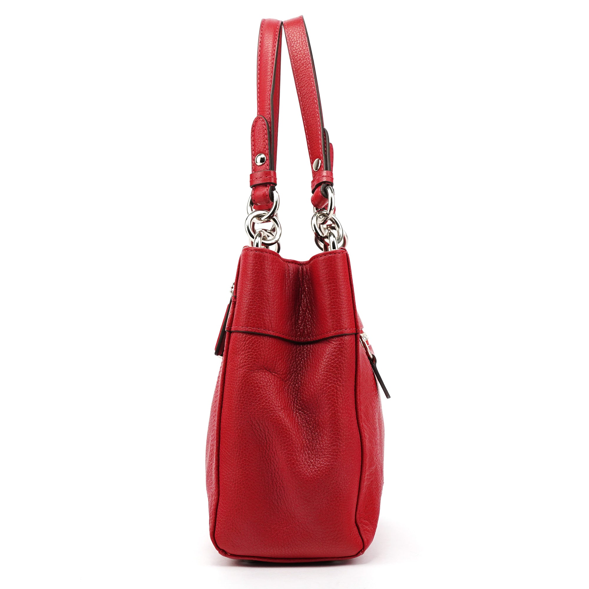 Coach F16531 Penelope shopper van rood generfd leer