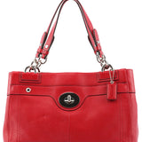 Coach F16531 Penelope shopper van rood generfd leer