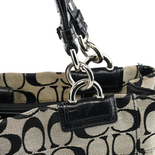 Coach F16540 Grey Turnlock Tote Bag