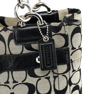 Coach F16540 Grey Turnlock Tote Bag