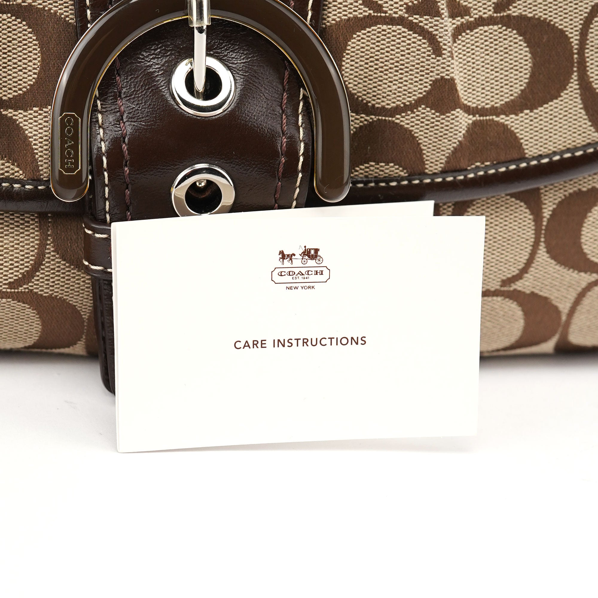 Coach F17093 Beige Brown Soho Shoulder Bag