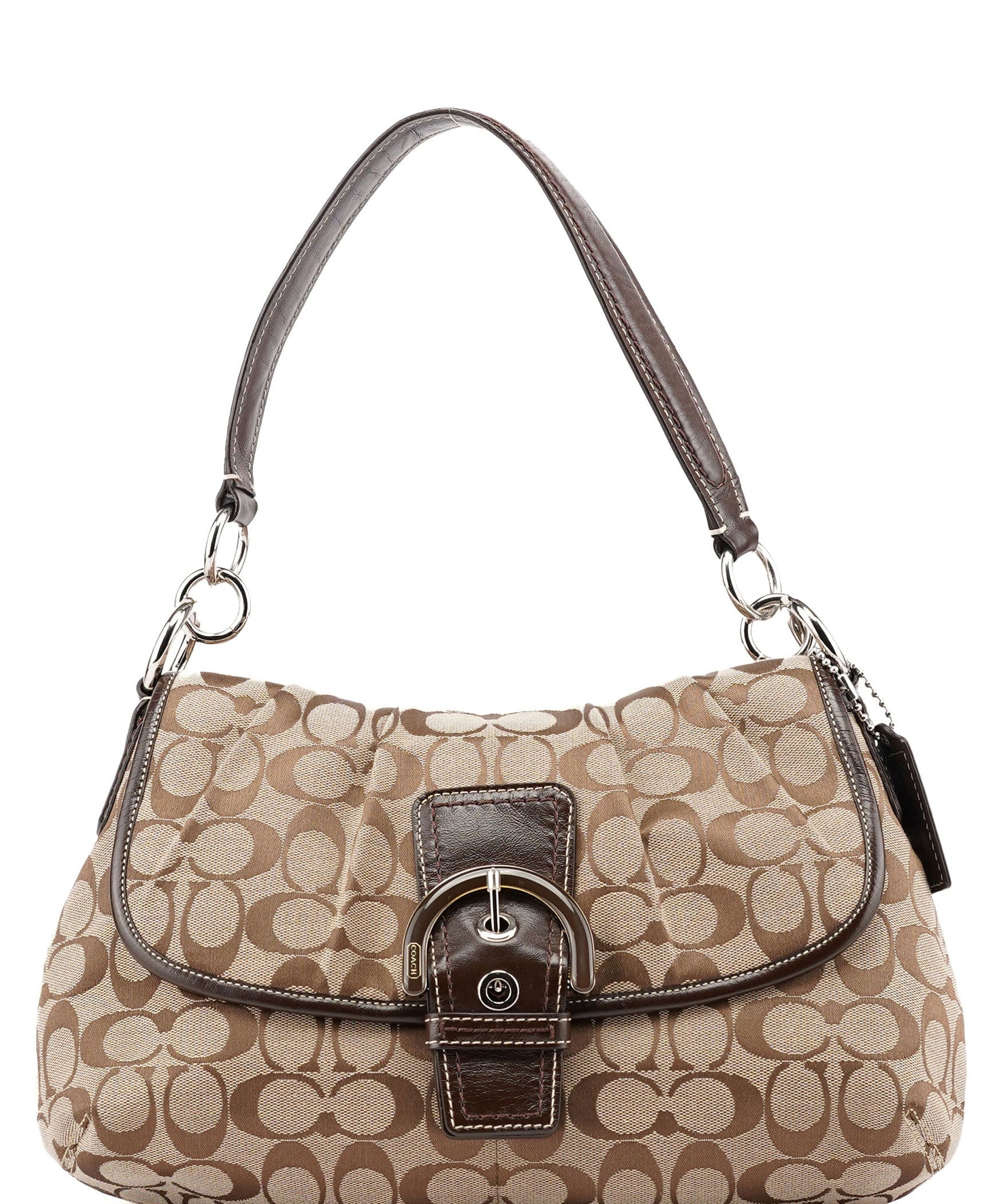 Coach F17093 Beige Brown Soho Shoulder Bag