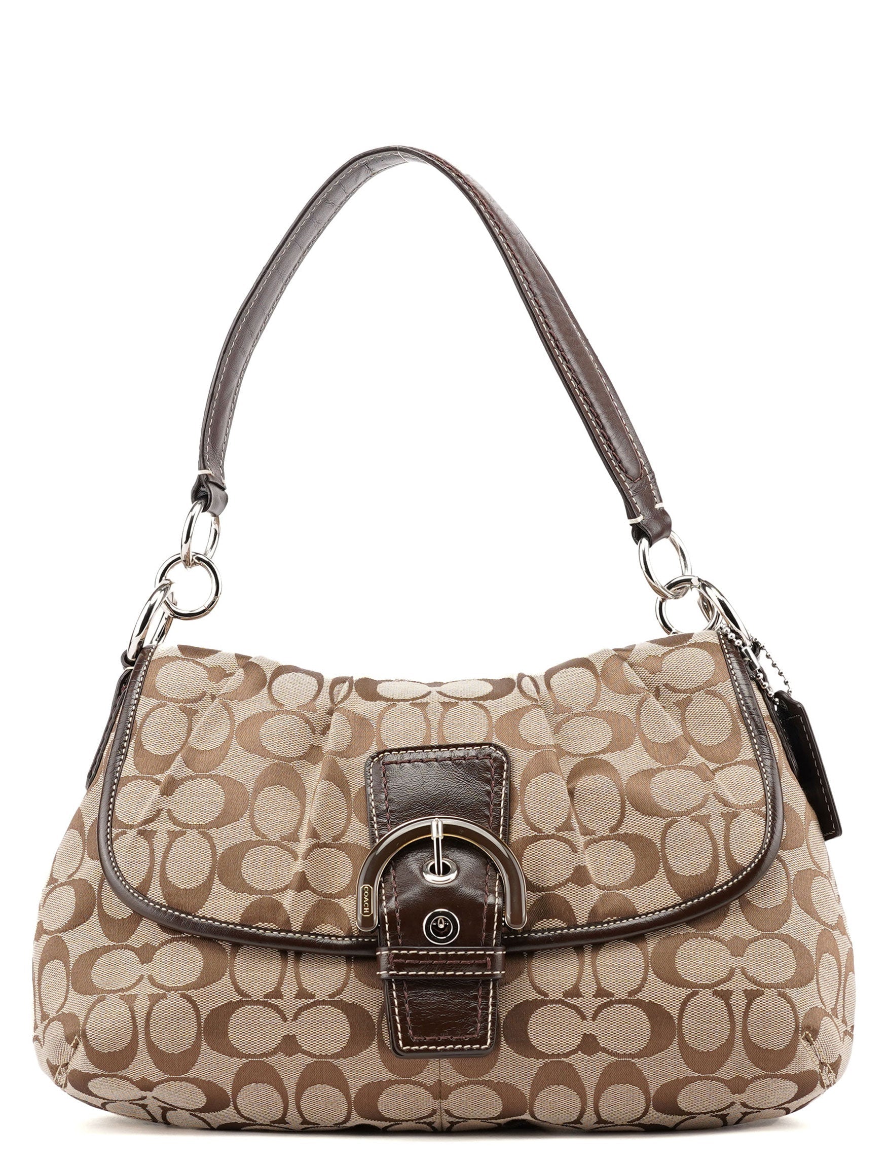 Coach F17093 Beige Brown Soho Shoulder Bag