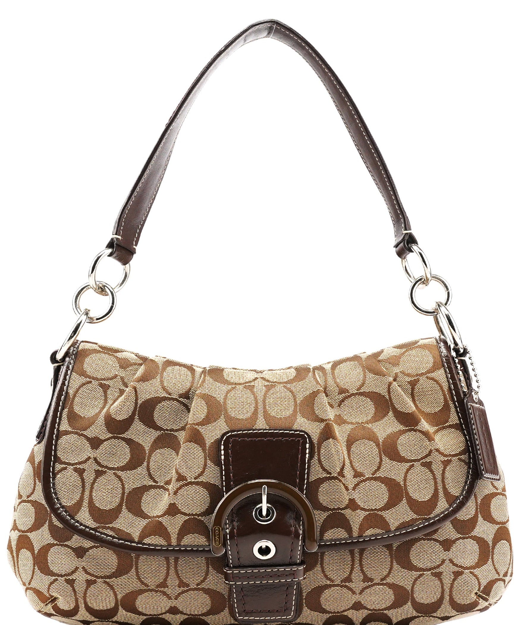 Coach F17093 Beige Brown Soho Shoulder Bag