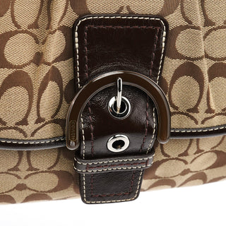 Coach F17093 Beige Brown Soho Shoulder Bag