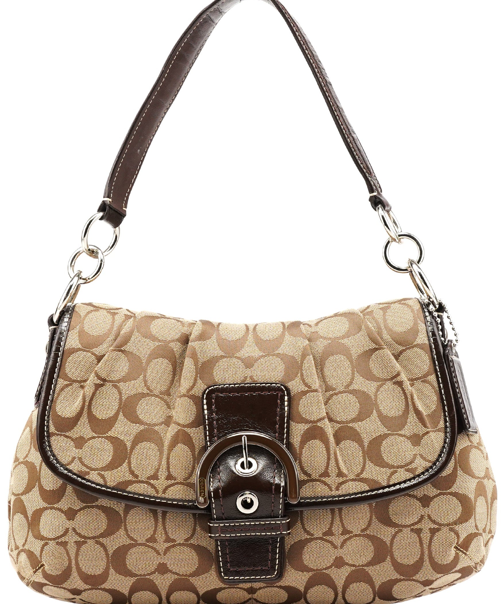 Coach F17093 Beige Brown Soho Shoulder Bag