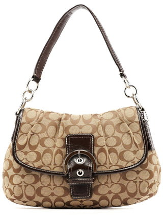 Coach F17093 Beige Brown Soho Shoulder Bag