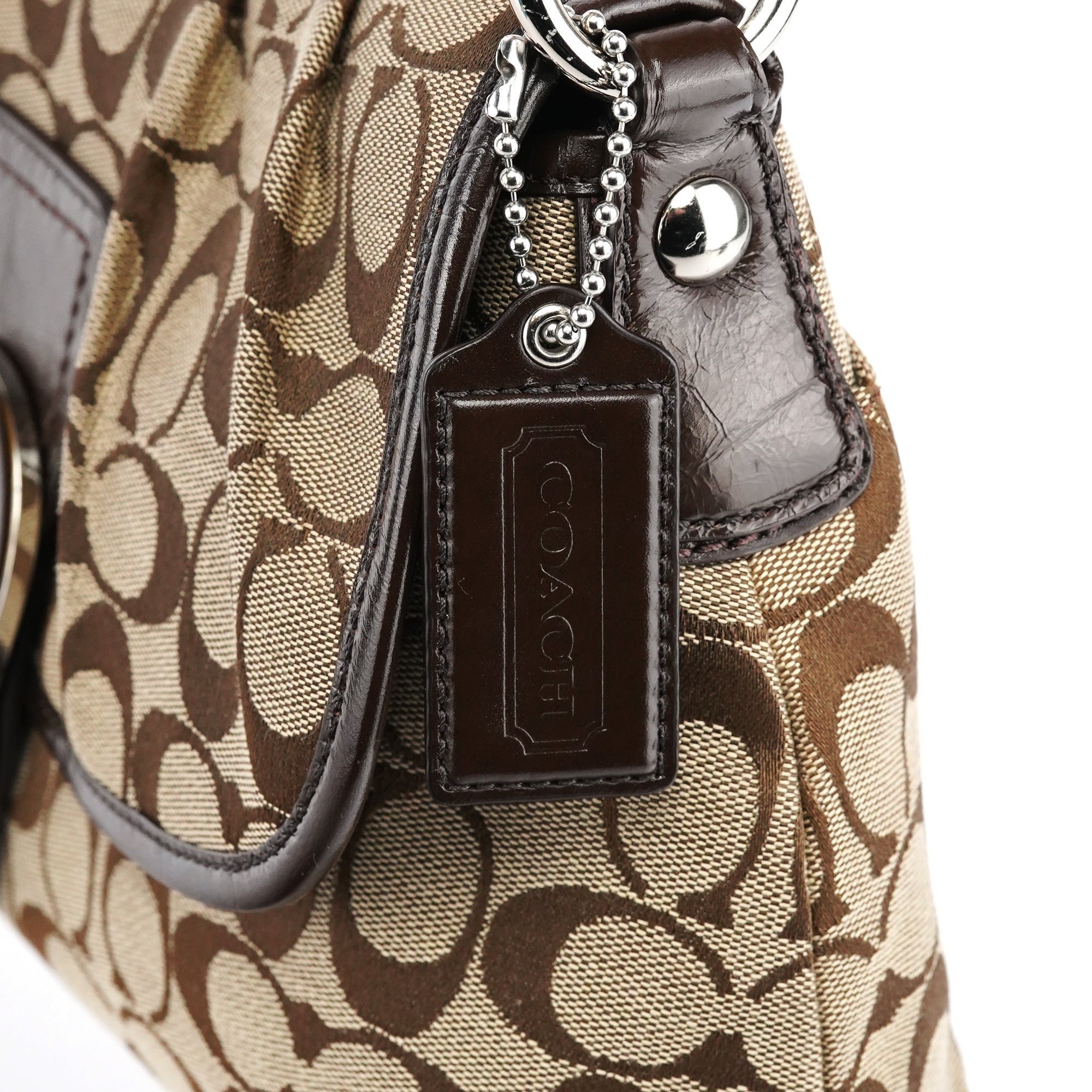 Coach F17093 Beige Brown Soho Shoulder Bag