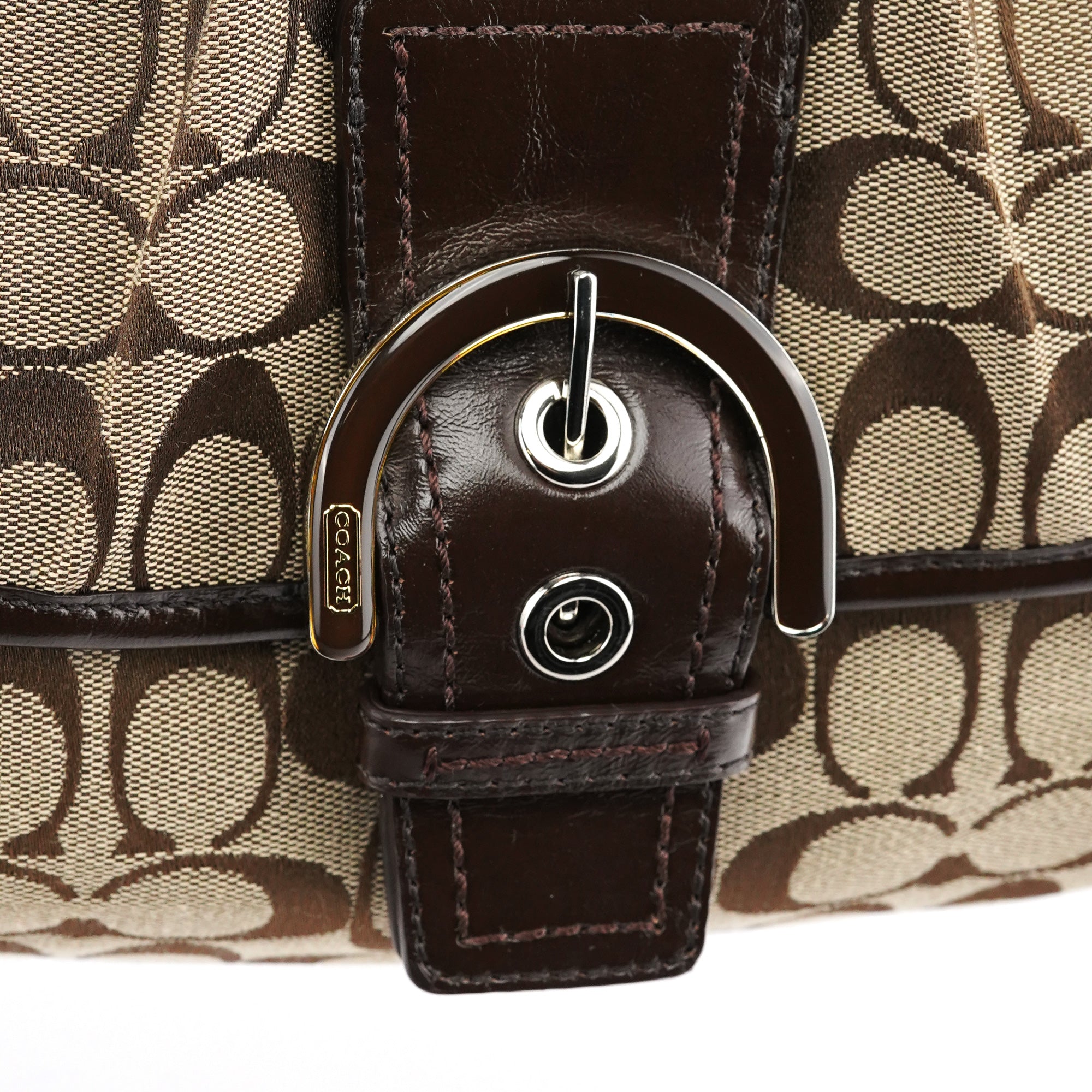 Coach F17093 Beige Brown Soho Shoulder Bag