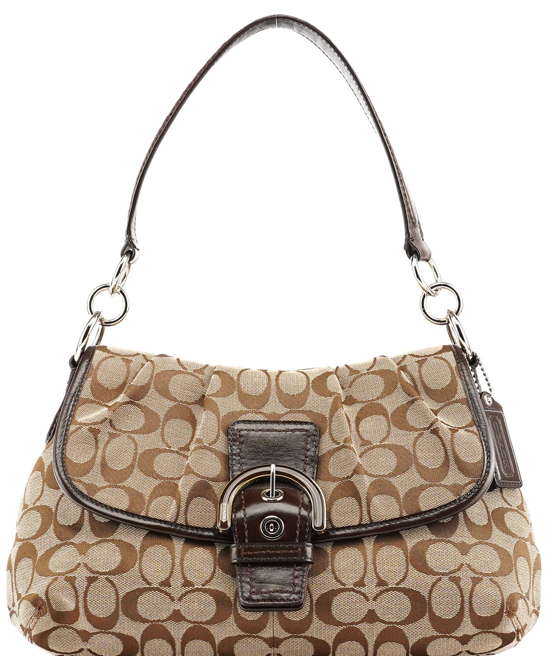 Coach F17093 Beige Brown Soho Shoulder Bag