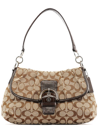 Coach F17093 Beige Brown Soho Shoulder Bag