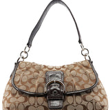 Coach F17093 Beige Signature C Soho Shoulder Bag